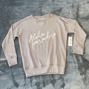 Paradise palm reversible sweatshirt